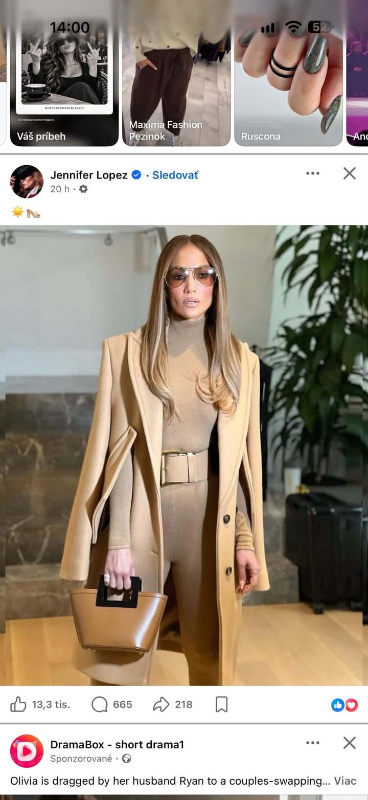 Jennifer Lopez, trendy, Móda, Kabát, Overal, Rovnaká farba - ilustračná foto